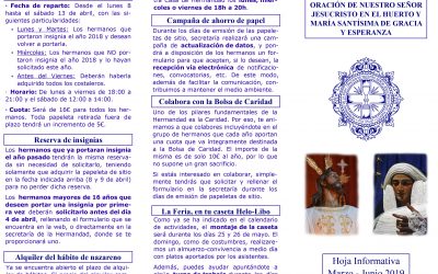 Hoja informativa actos.