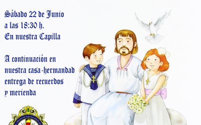 Recibimiento a los niños y  niñas que han realizado la Primera Comunión