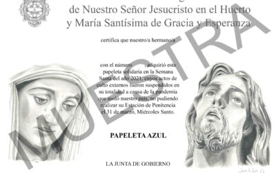 Papeleta azul solidaria.