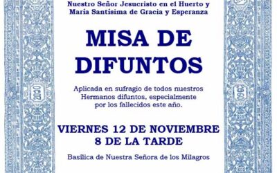 Misa por nuestros Hermanos difuntos.