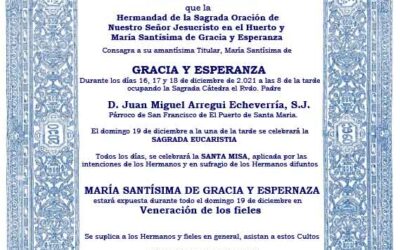 Convocatoria de cultos.