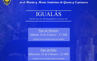 Igualá de las cuadrillas de costaleros.